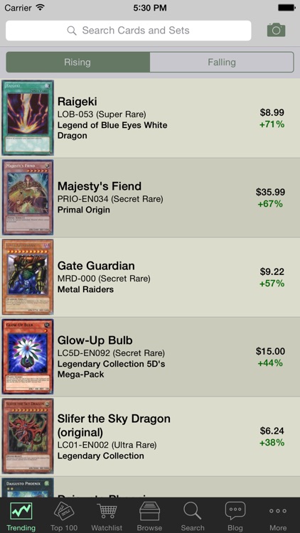 Card Prices: Yu-Gi-Oh Edition
