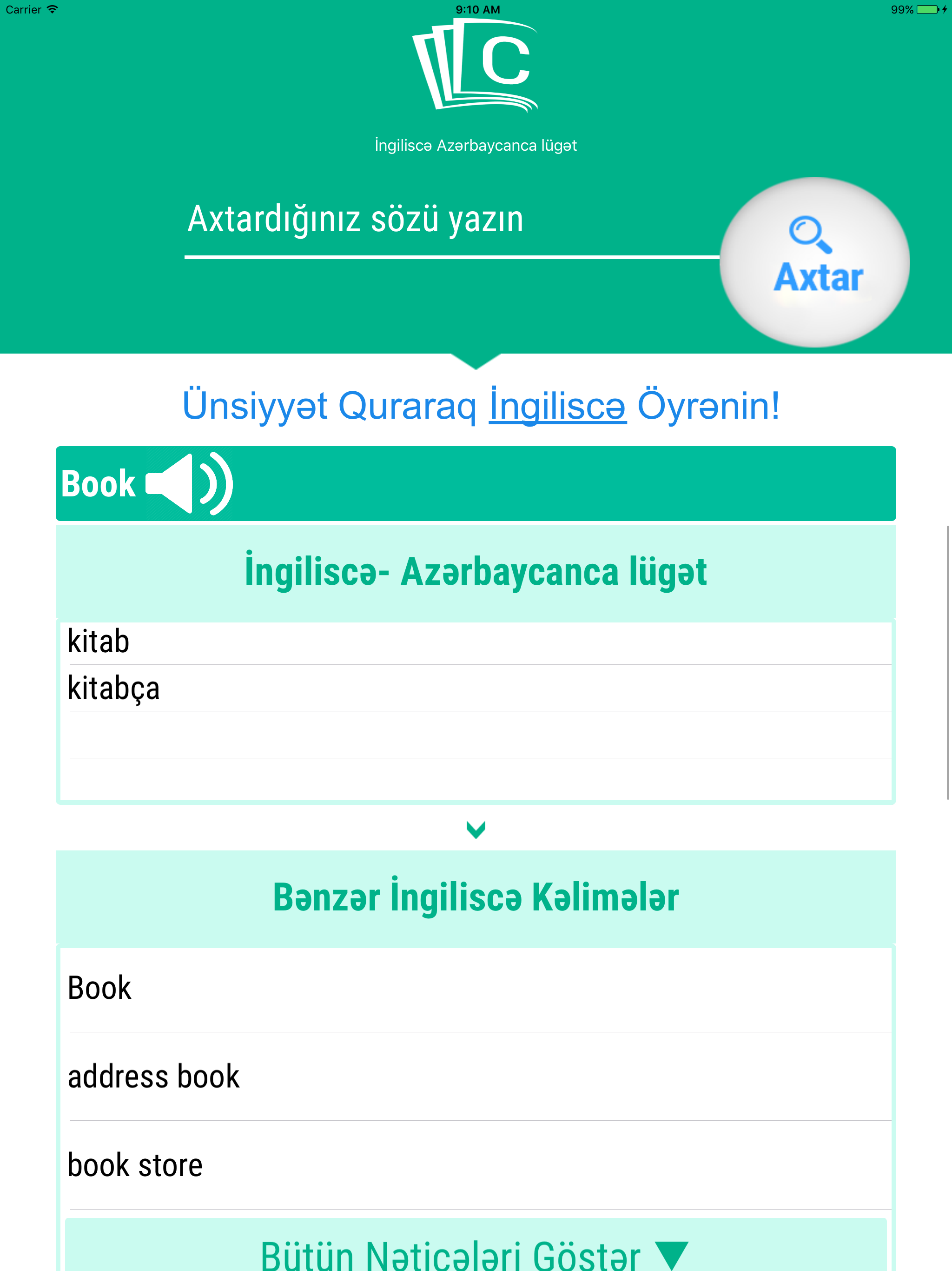 Clickivo İngiliscə- Azərbaycanca Lügət