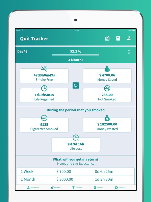 Screenshot #4 pour Stop Smoking Tracker