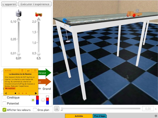 Screenshot #4 pour Forces et mouvement