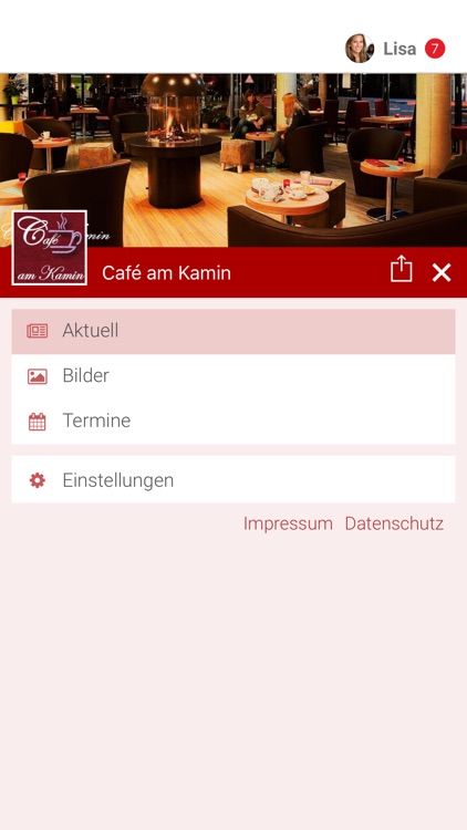 Café am Kamin