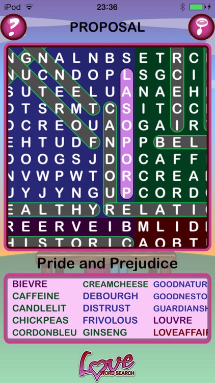 Epic Love Word Search - huge Valentine's word game