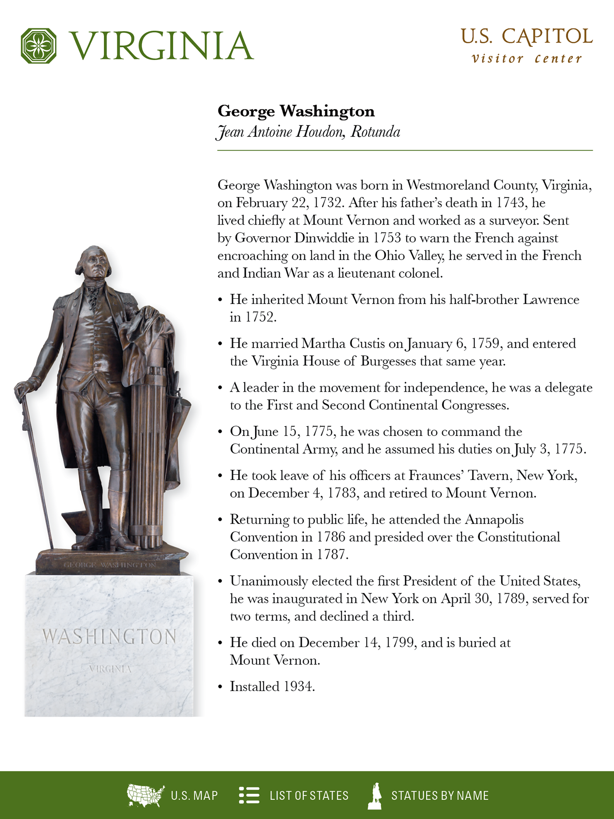 State Statues in the Capitol