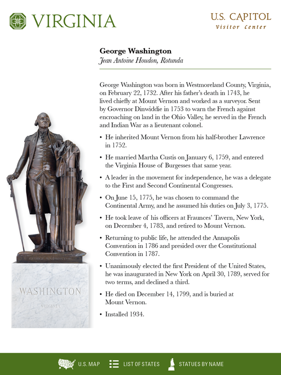 State Statues in the Capitol iPad screenshot 5 - Education app