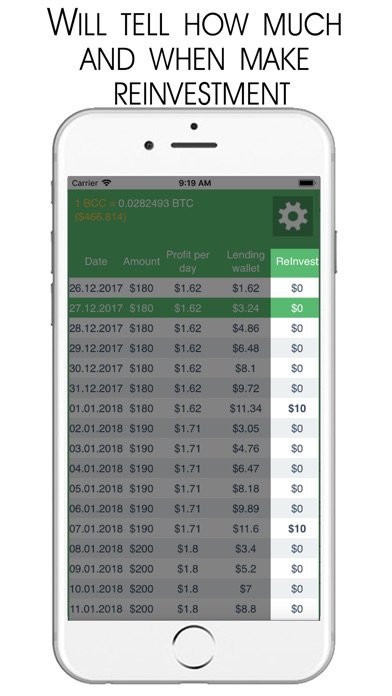 Crypto Lending Spreadsheet screenshot 2