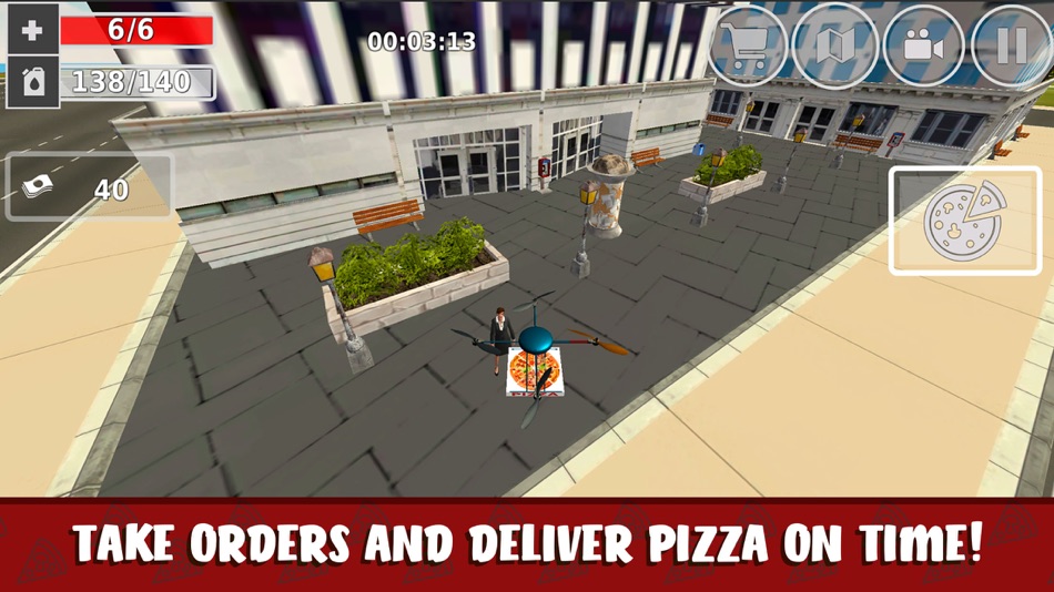 #2. RC Drone Pizza Delivery Flight Simulator (iOS) 由: Juliia Blokhina
