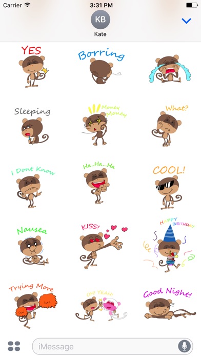 monkey emojis sticker screenshot 3