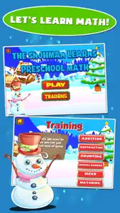 Snowman Preschool Math Games screenshot #1 for iPhone