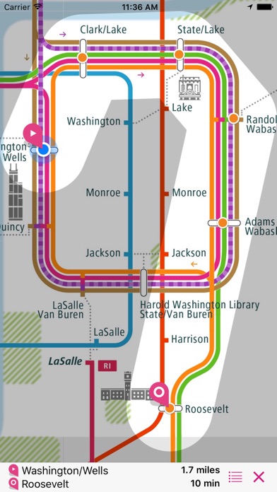 Screenshot #3 pour Chicago Rail Map Lite