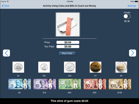 Canadian Money 1 iPad screenshot