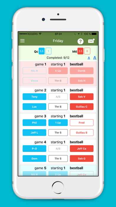 Screenshot #1 pour MatchPlayGolf