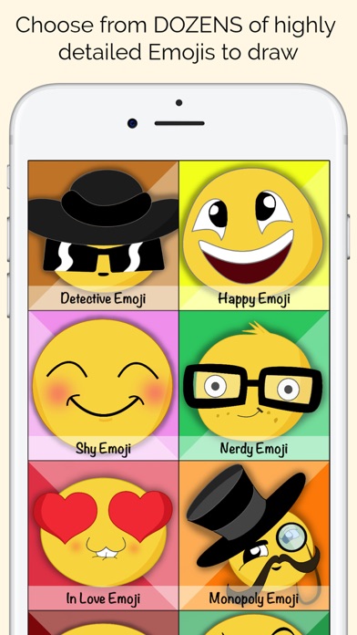 Screenshot #1 pour How To Draw Emojis & Emoticons
