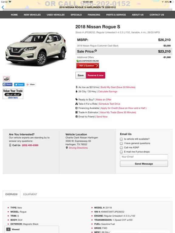 Charlie Clark Nissan Harlingen App Price Drops