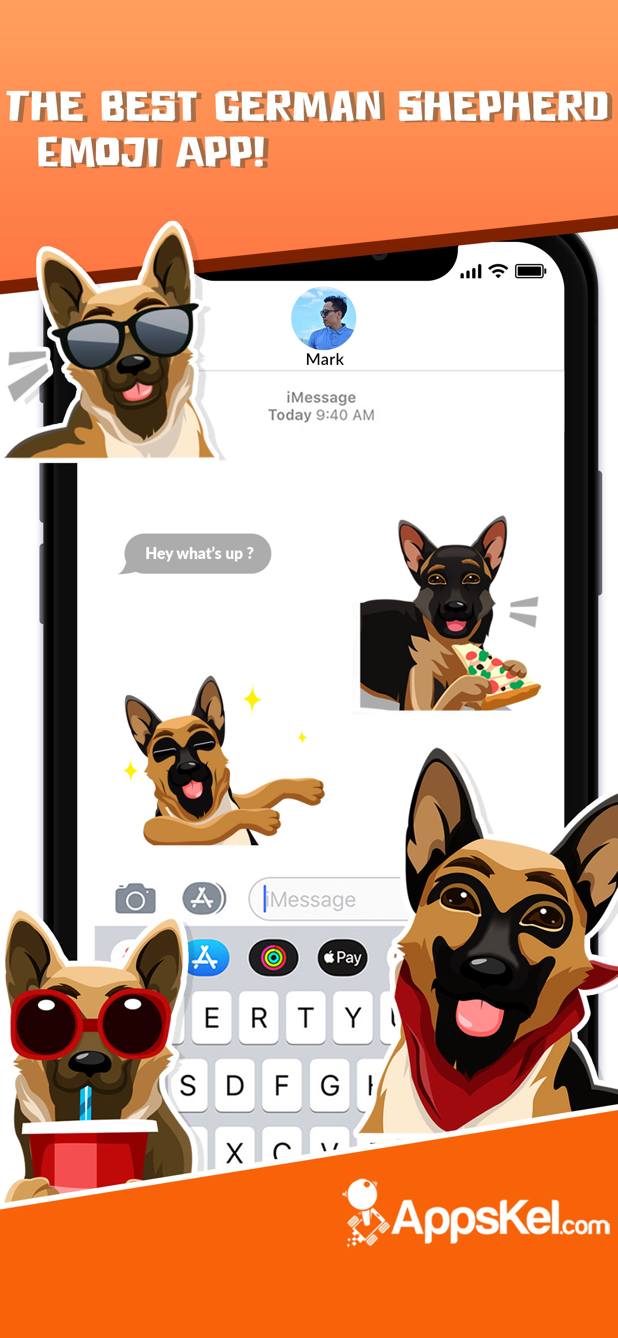 German Shepherd Emoji Sticker