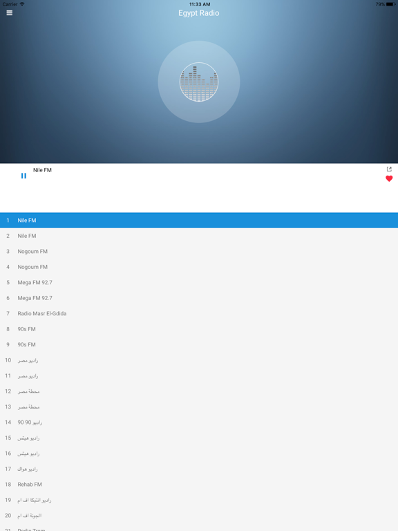 Egypt Radio Stations: Egyptian iPad screenshot