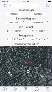 gauss-krüger coordinates tool iphone screenshot 2