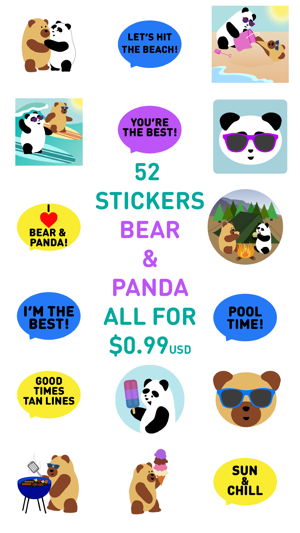 Bear & Panda Stickers(圖2)-速報App