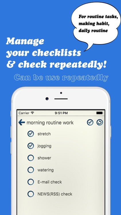 Utilist - multipurpose & repeatable check list