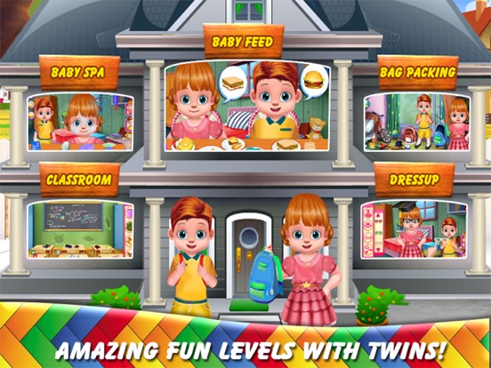 Twins Baby First Day At School iPad screenshot