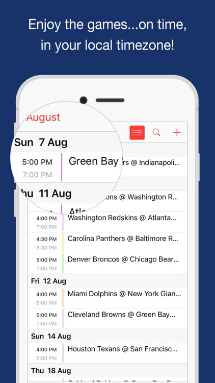 2018 Football Schedules