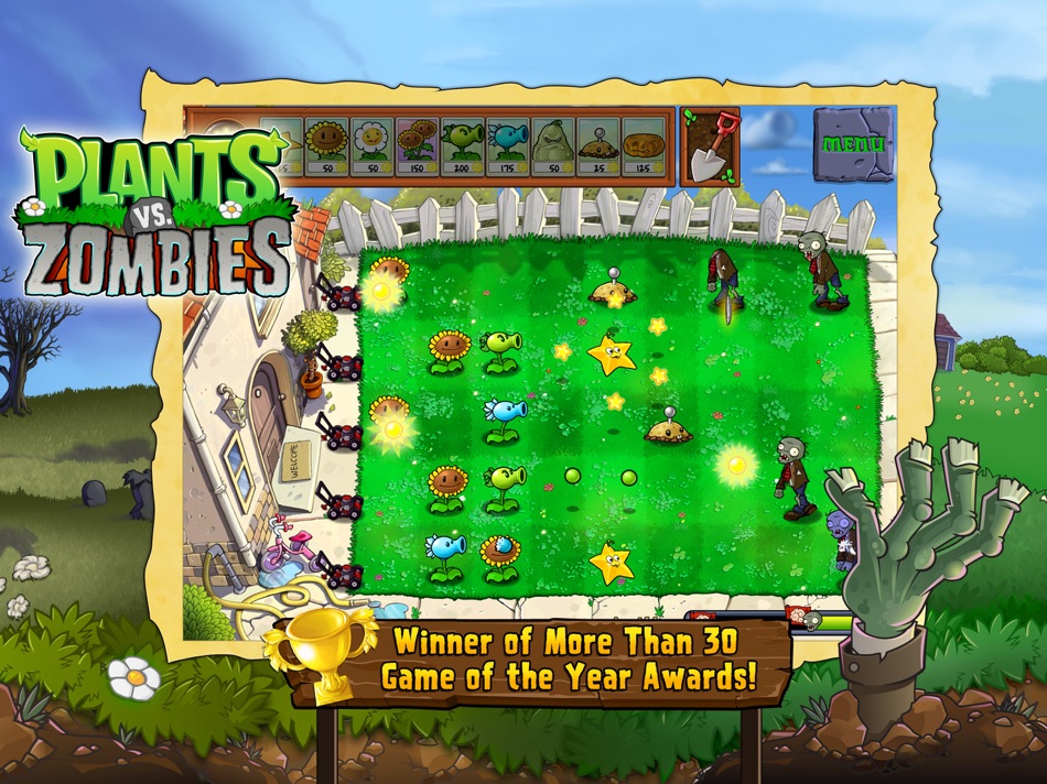 #1. Plants vs. Zombies™ HD (iOS) Oleh: Electronic Arts