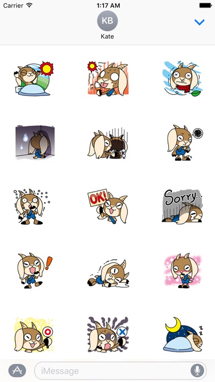 Cute Goat - GoatMoji Sticker