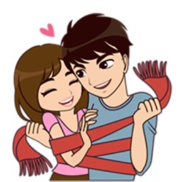 lovely couple sticker for Love