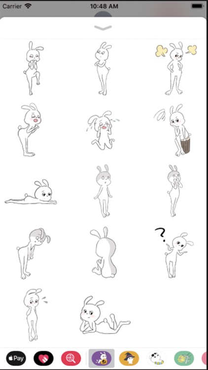 Cute rabbit : stickers screenshot-3