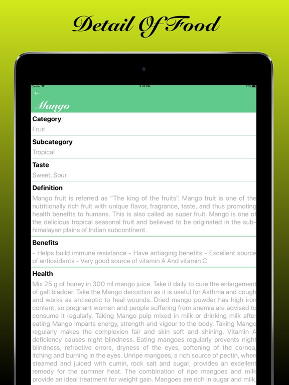 Screenshot #6 pour Food Dictionary And Info