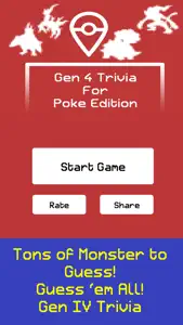 Gen 4 Trivia for Poke Edition screenshot #1 for iPhone