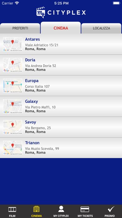 Screenshot #1 pour Webtic MyCityplex Cinema