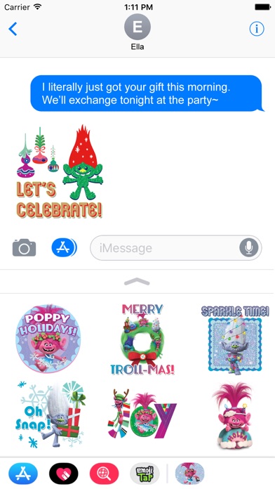 Trolls Holiday Stickers screenshot 2