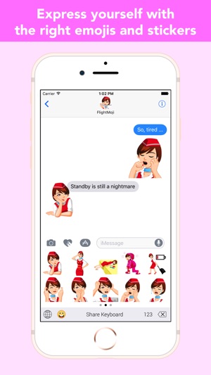 Flight Attendant Emoji Sticker(圖3)-速報App