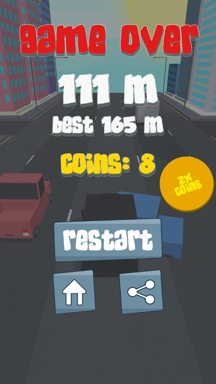 Speed Race: car crash in city