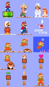 8-bit Super Mario Stickers iphone bilder 0