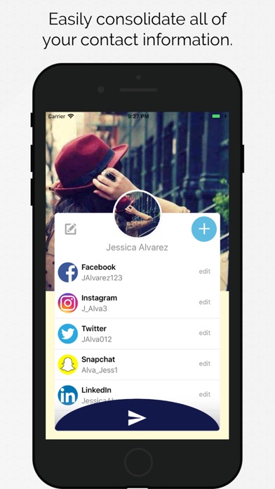 Screenshot #1 pour Fling - Partage de contact
