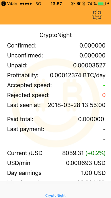 NiceHash Watcher Screenshot 1