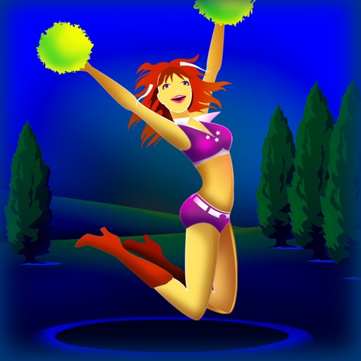 Sexy Cheerleader Trampoline Mega Jump : The High School Campus Gym Adventure - Free Edition iOS App