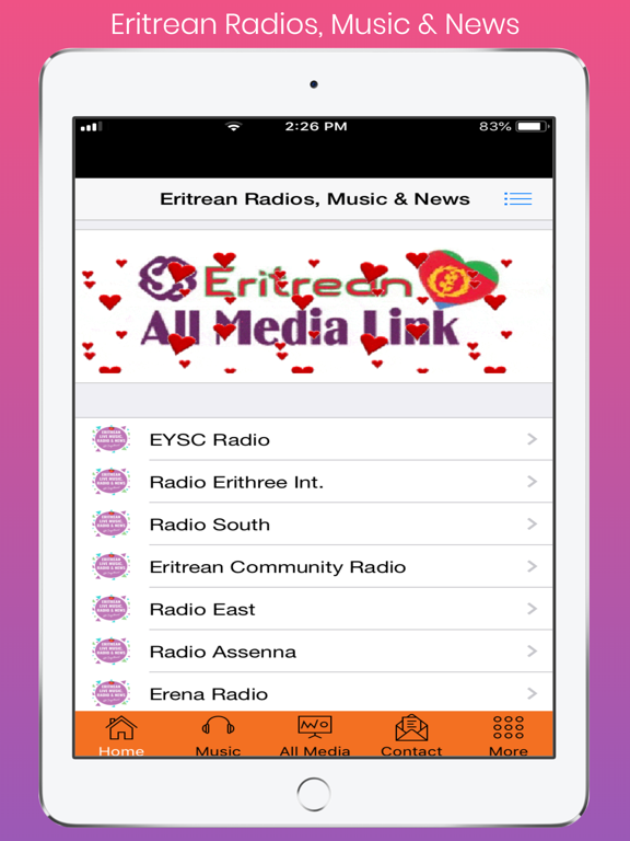 Eritrean Radios, Music & News iPad screenshot 9 - Music app