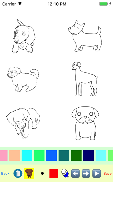 Screenshot #3 pour Puppy Dog Moves Coloring Book