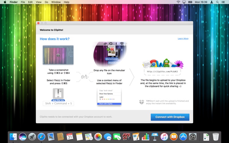 Screenshot #1 pour Clipitto: Fast files sharing