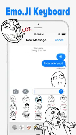Game screenshot Emoji Keyboard - чат-наклейки hack
