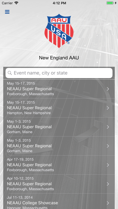 Screenshot #1 pour New England AAU
