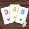 The game has cards with 5 different colors from 1 to 9