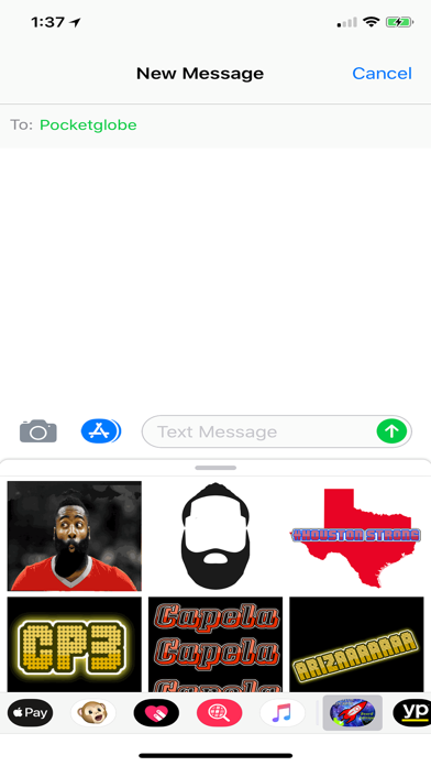 Screenshot 1 of Houston Basketball Sticker App App