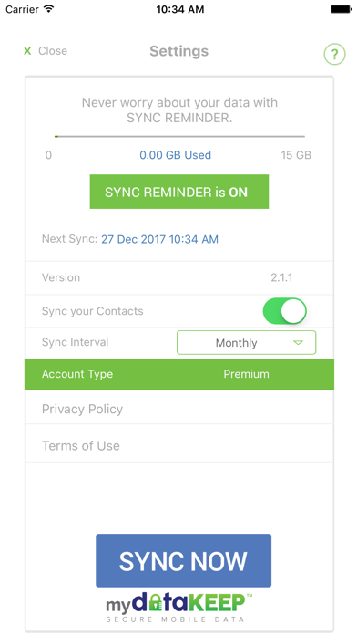 Screenshot #3 pour MyDataKeep