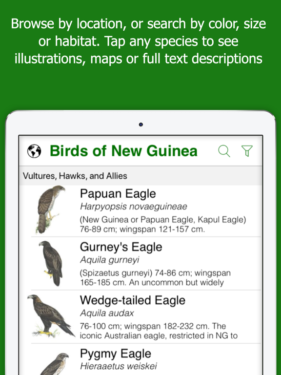 Birds of New Guinea iPad screenshot 5 - Book app