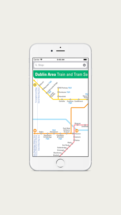 Screenshot #1 pour Dublin Tram and Trains Map