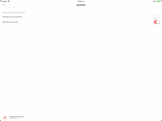 Conquistador FM iPad screenshot