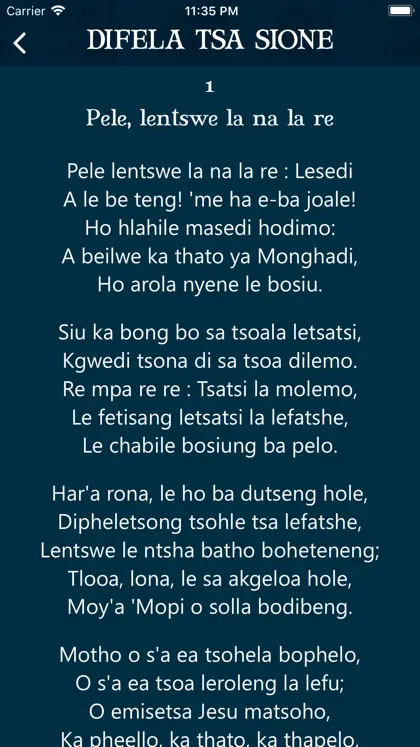 Screenshot 3 di 4 di Difela Tsa Sione